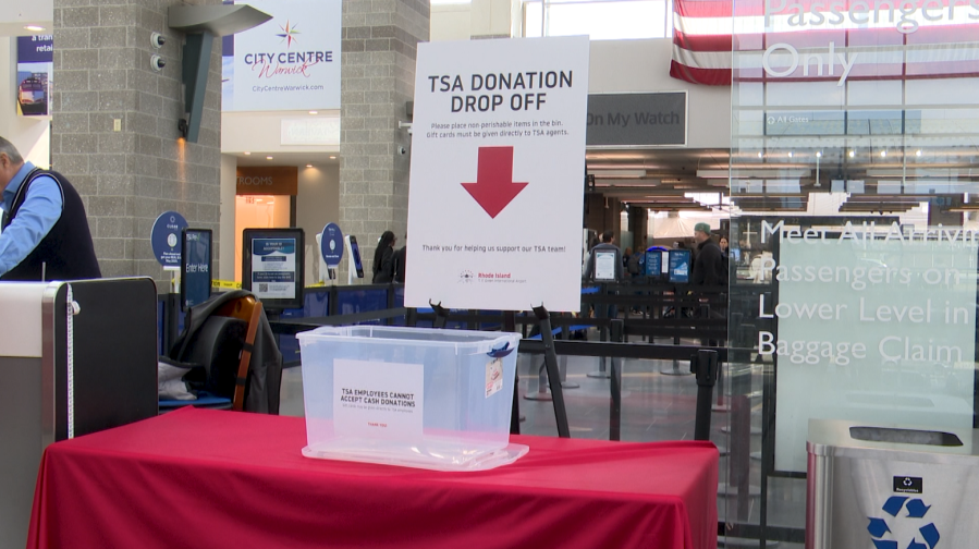 TF Green Airport collecting donations for TSA agents working without pay