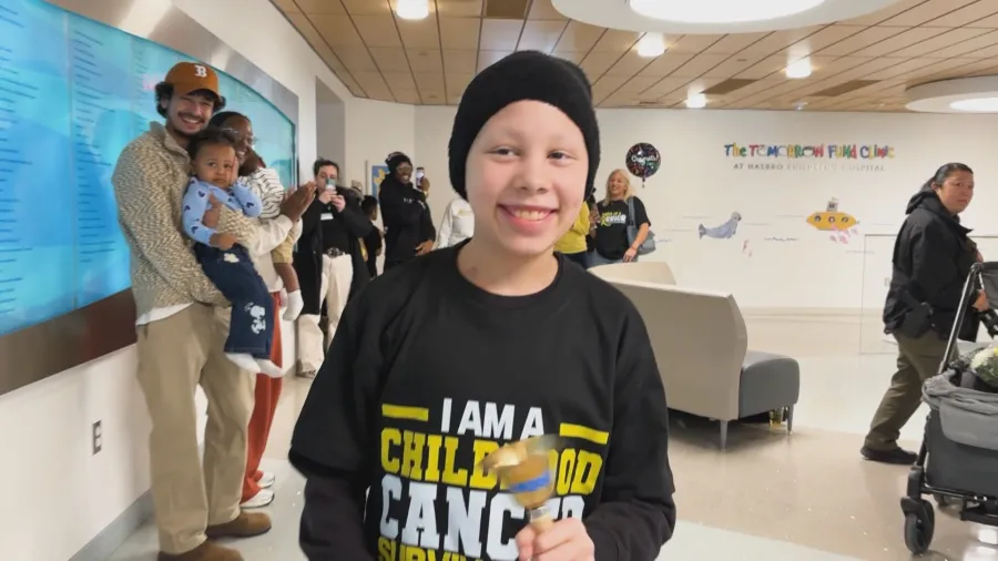 The sound of a survivor: How Hasbro Children’s Hospital marks cancer patients’ last day of treatment 