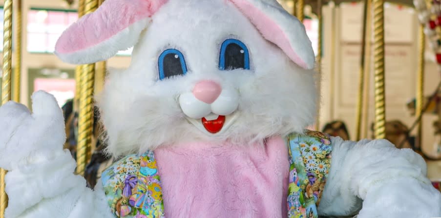 Photos with the Easter Bunny at Carousel Village